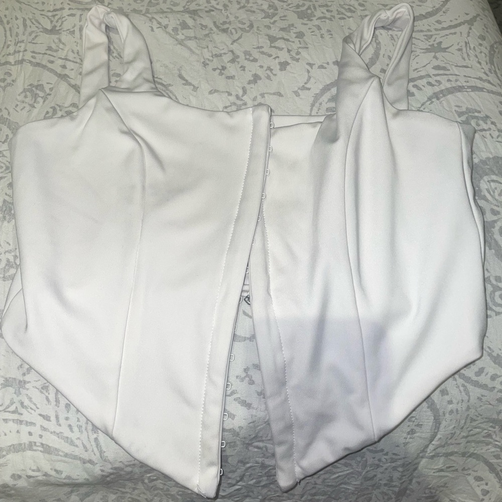 White corset top